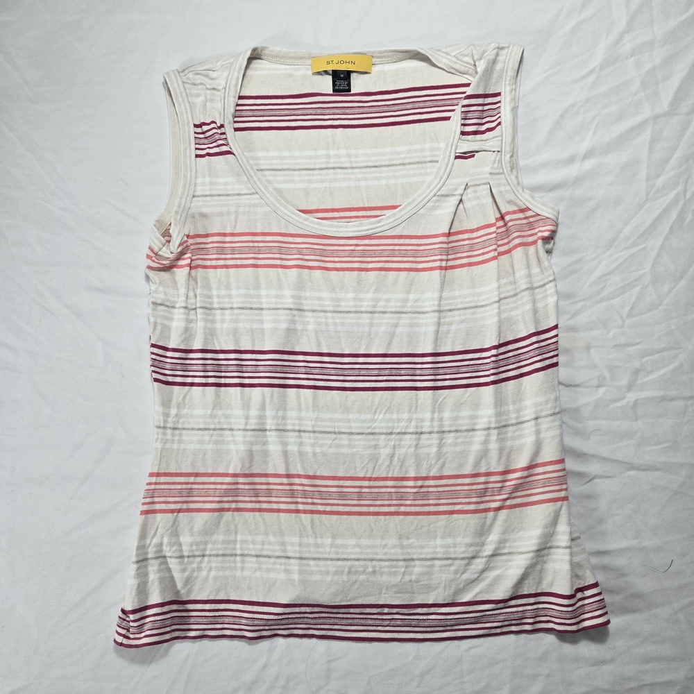 St. John Multicolor Striped Tank Top